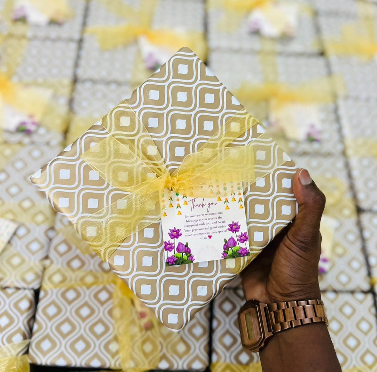 Wrapper, Ribbon and Card