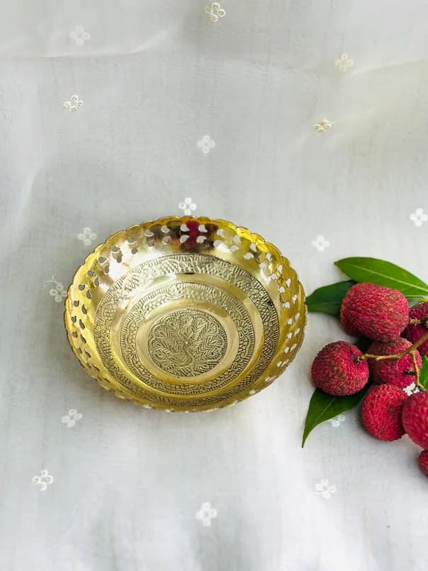 Brass Prasad Bowl — large