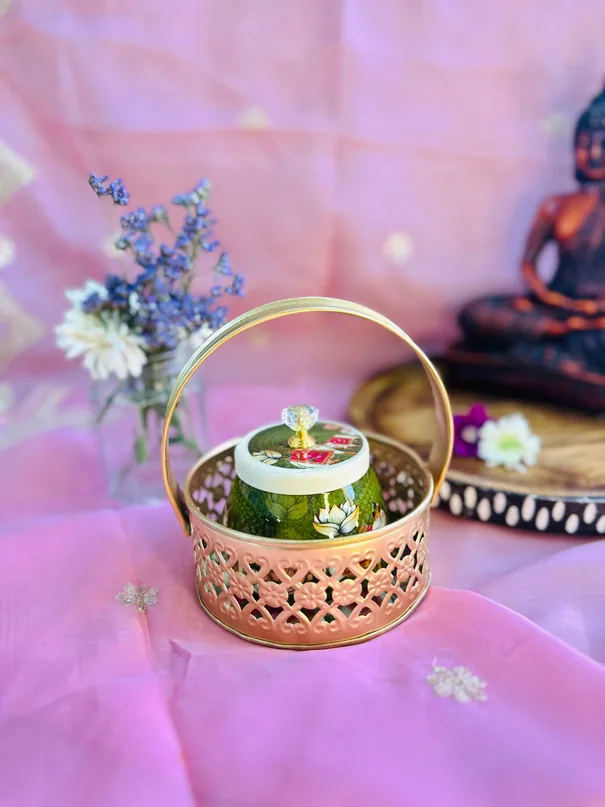 Pichwai Jar & Basket