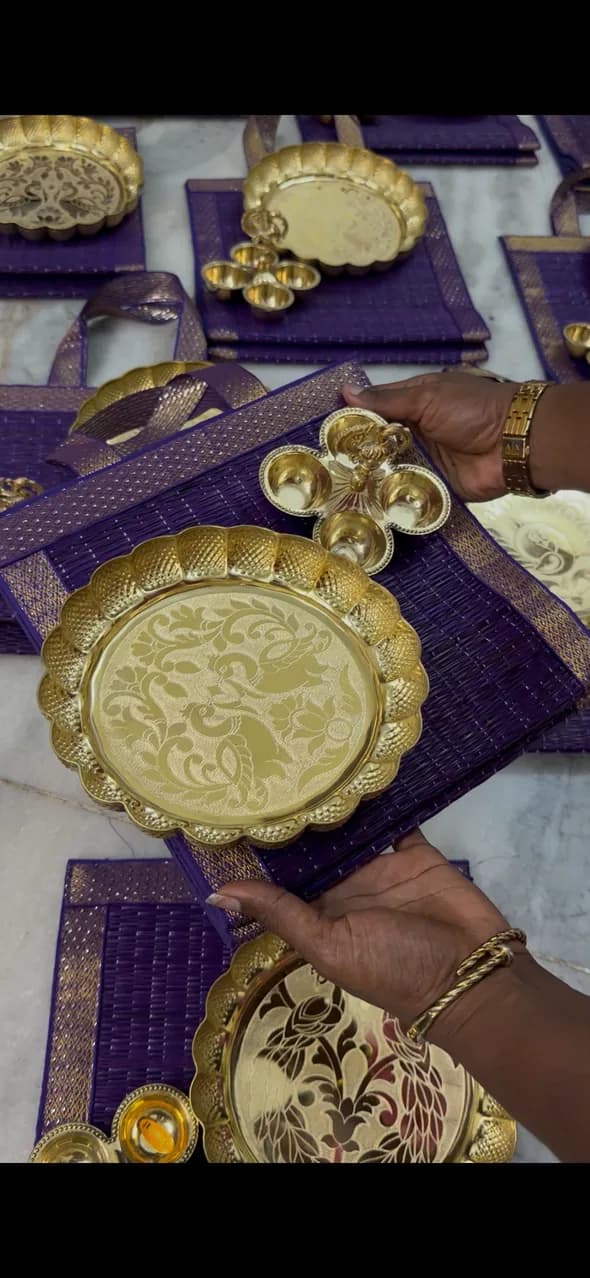 Brass Panchapali & Kora Bag