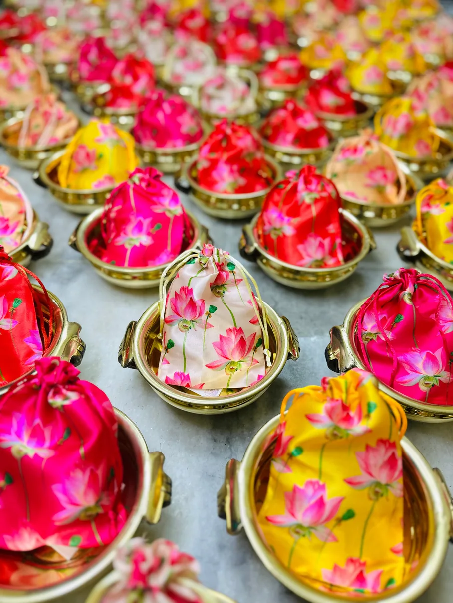 Lotus potli urlis lined up for an ear-piercing ceremony