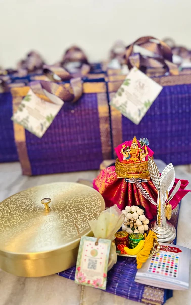 A Shashtiabdapoorthi hamper, curated piece by piece